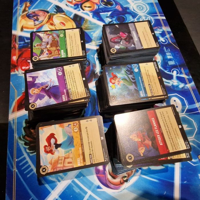 Lot lorcana plus de 900 cartes sans doubles de la commune a la super rare chap 1 a 8 - photo numéro 5