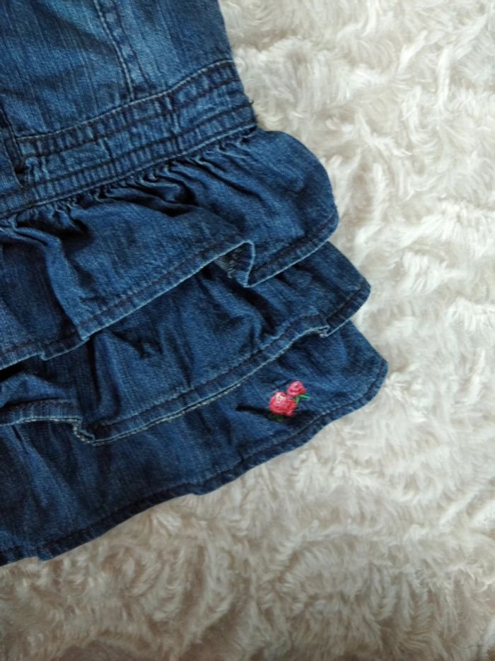 Robe doublée jeans Fille 6 mois Garden colors Tissaia Fleurs - photo numéro 7