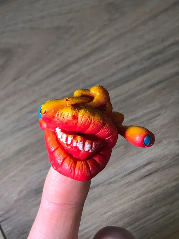 Jouet figurine vintage marionnettes puppet foncer monstre créature horreur - photo numéro 7