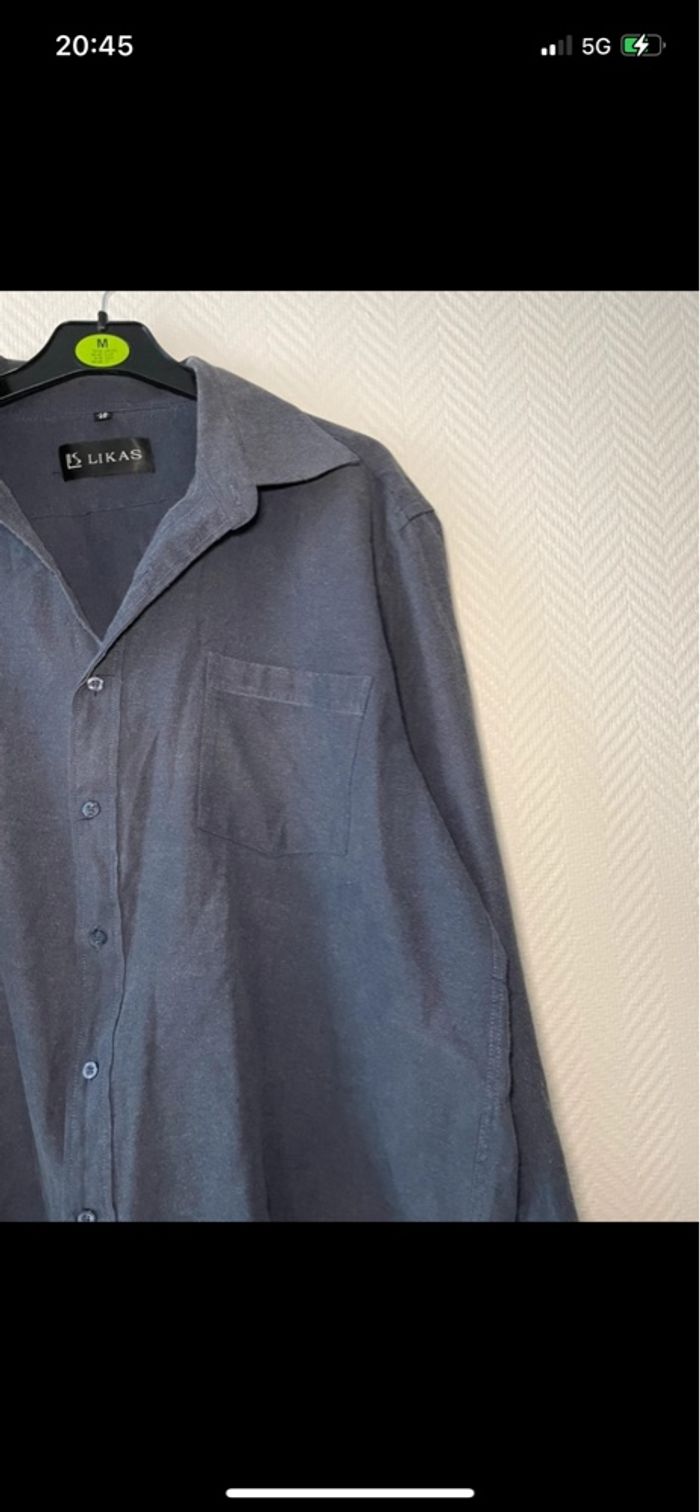 Chemise homme bleu - photo numéro 2