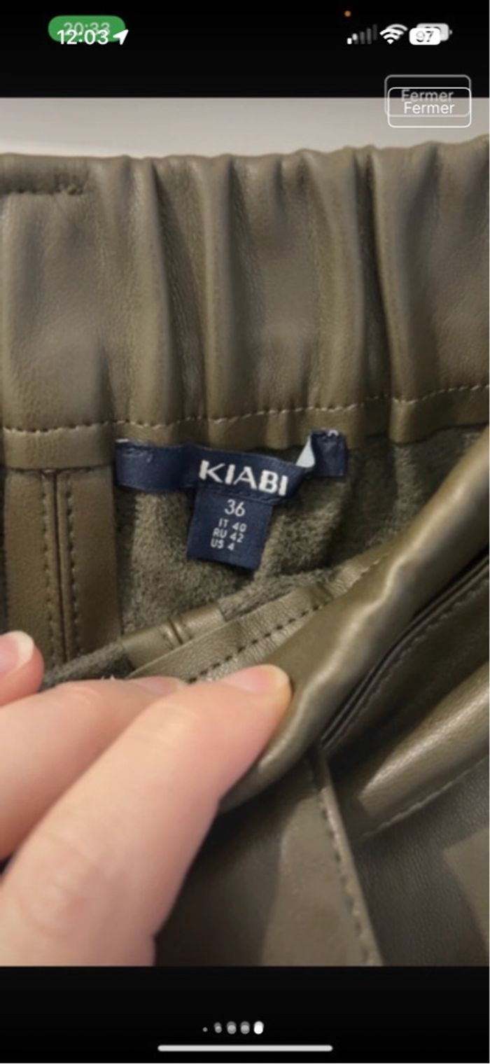 Jupe simili Kaki Kiabi - photo numéro 5