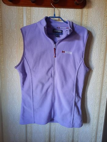 Gilet polaire sans manches ANAPURNA violet – taille L – zippé sport randonnée
