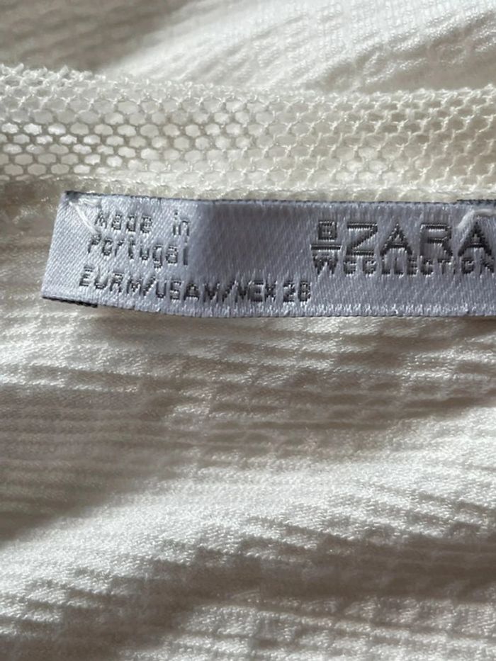 Superbe top Zara blanc cassé élégant dentelle - photo numéro 6