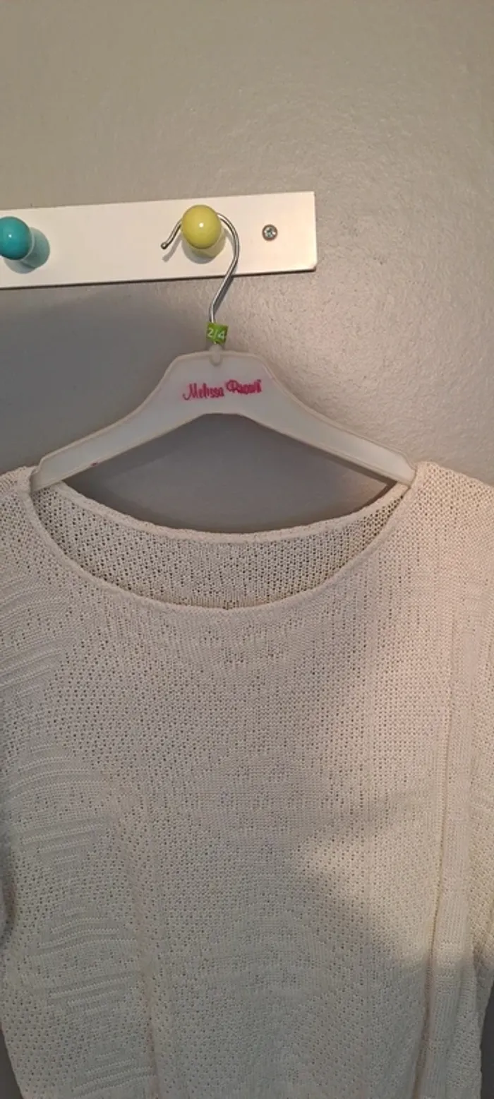Débardeur blanc - Marque inconnue - Taille 40 - Bon état. - photo numéro 6