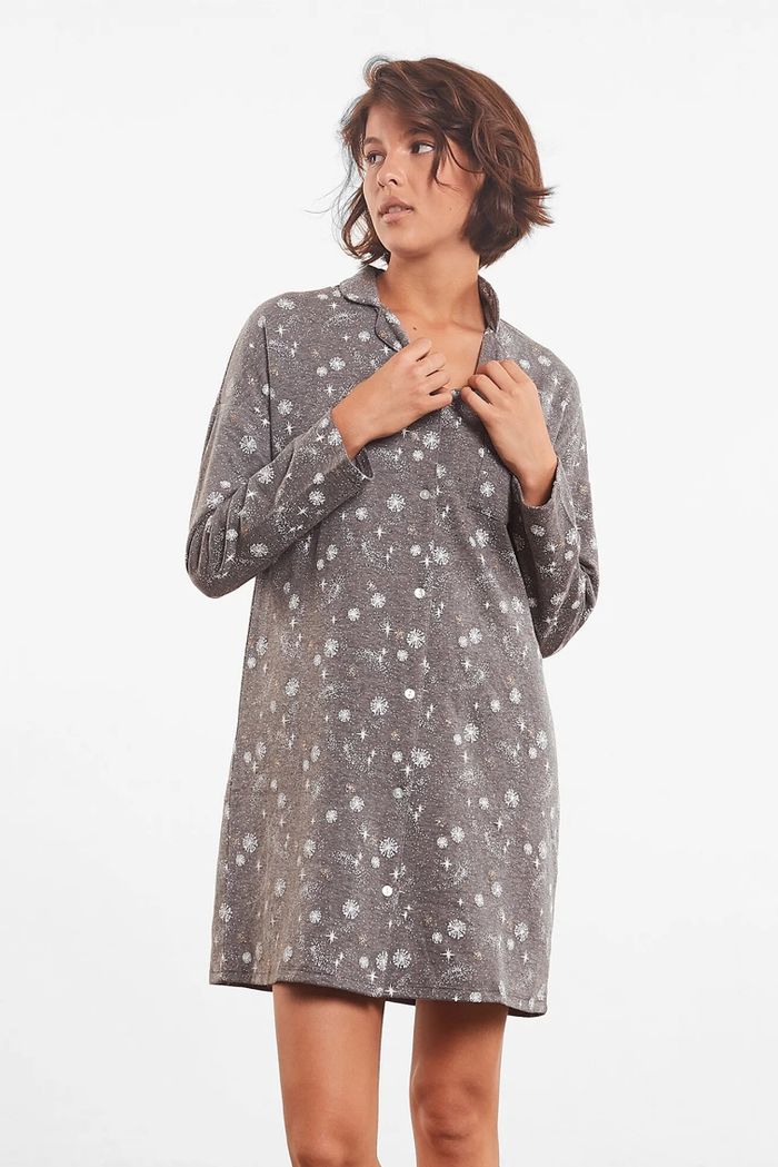 Chemise de nuit boutonnée