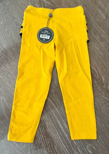 303 - legging fille jaune