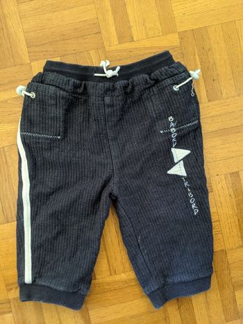 Pantalon bleu marine côtelé en coton 12 mois 74 cm