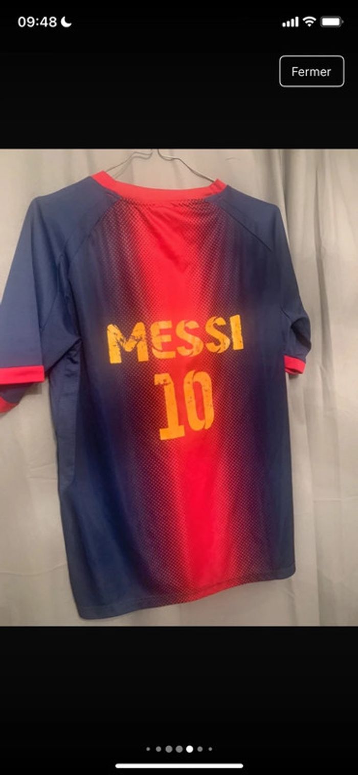 Jolie t-shirt de foot Barcelone enfant - photo numéro 10