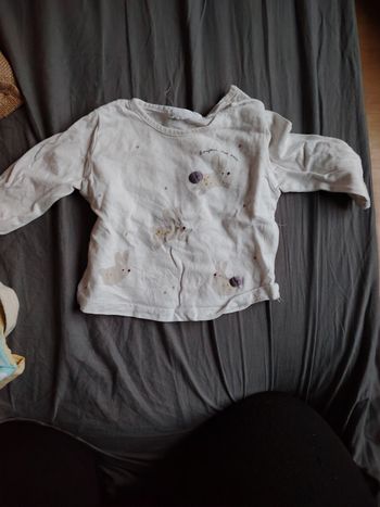 T-shirt à manches longues taille 3 mois motif lapin