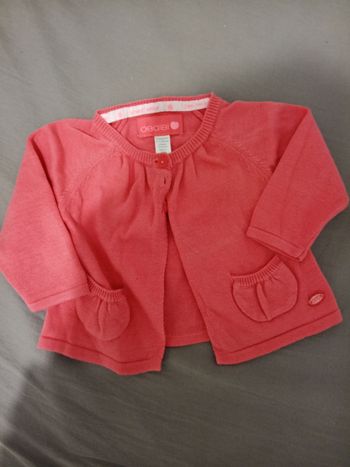 Gilet rose "pomme" _ 3 mois