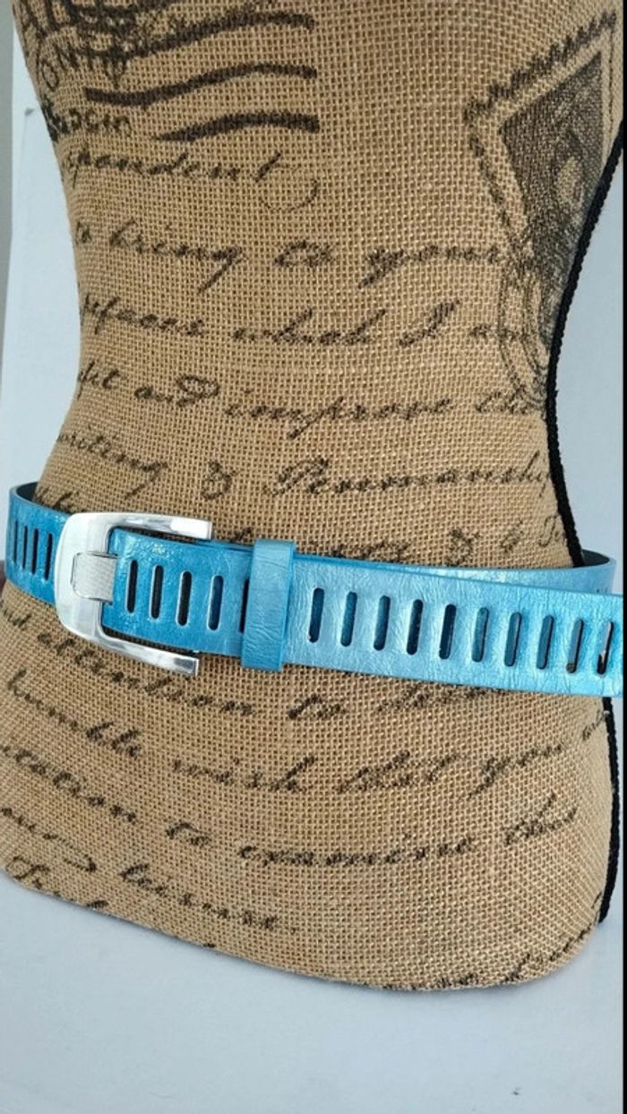Ceinture deux nuances de bleu 95 cm - photo numéro 6