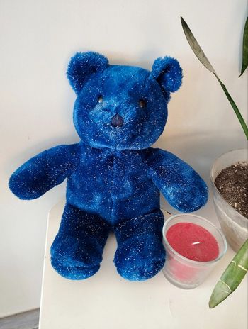 Peluche doudou ours 44 cm de haut debout