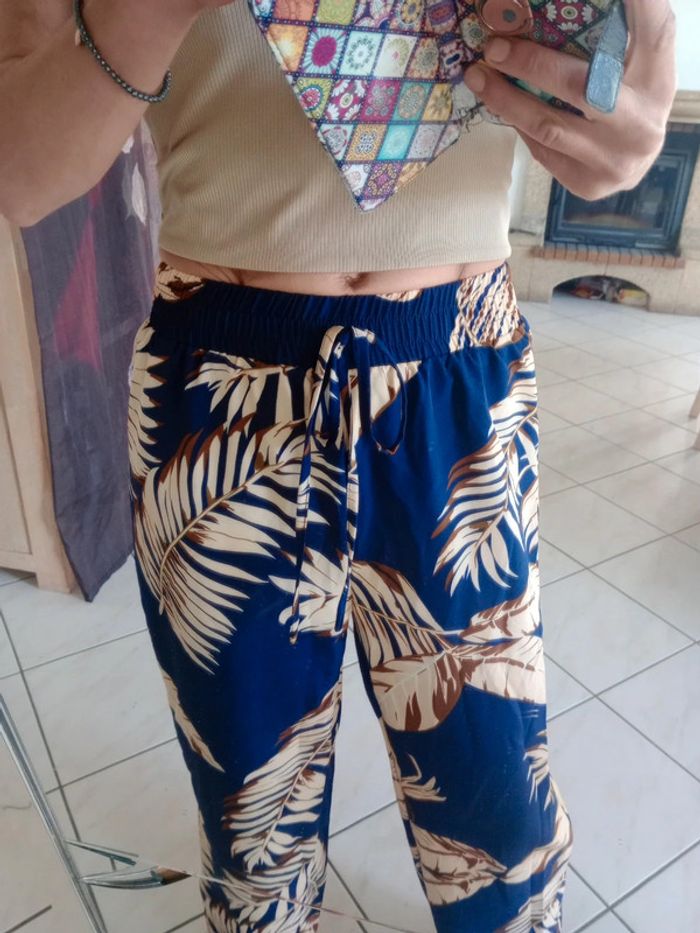 Pantalon femme fluide M tropical p - photo numéro 7