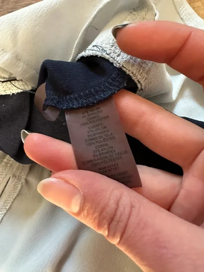 Blouse Karl Lagerfeld bleu marine taille 36 - photo numéro 5