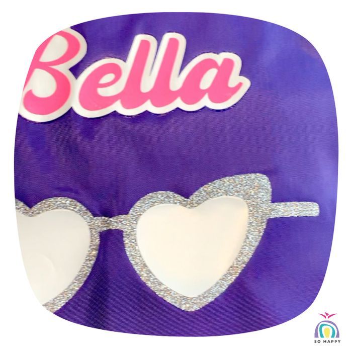Sac De Sport Personnalisable Pour Fille - Gymnastique, Danse, Voyage - 44,7x23x23 Cm - Polyester - Turquoise/violet - Cadeau Idéal