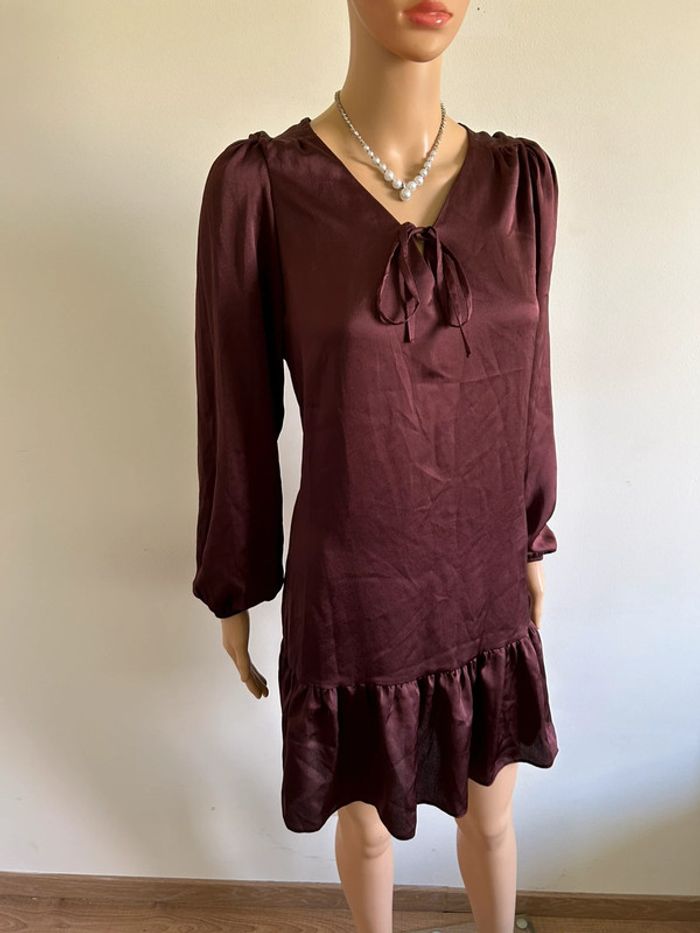 Robe figue neuve à manches longues Naf Naf taille 38 (valeur 60€) - photo numéro 2