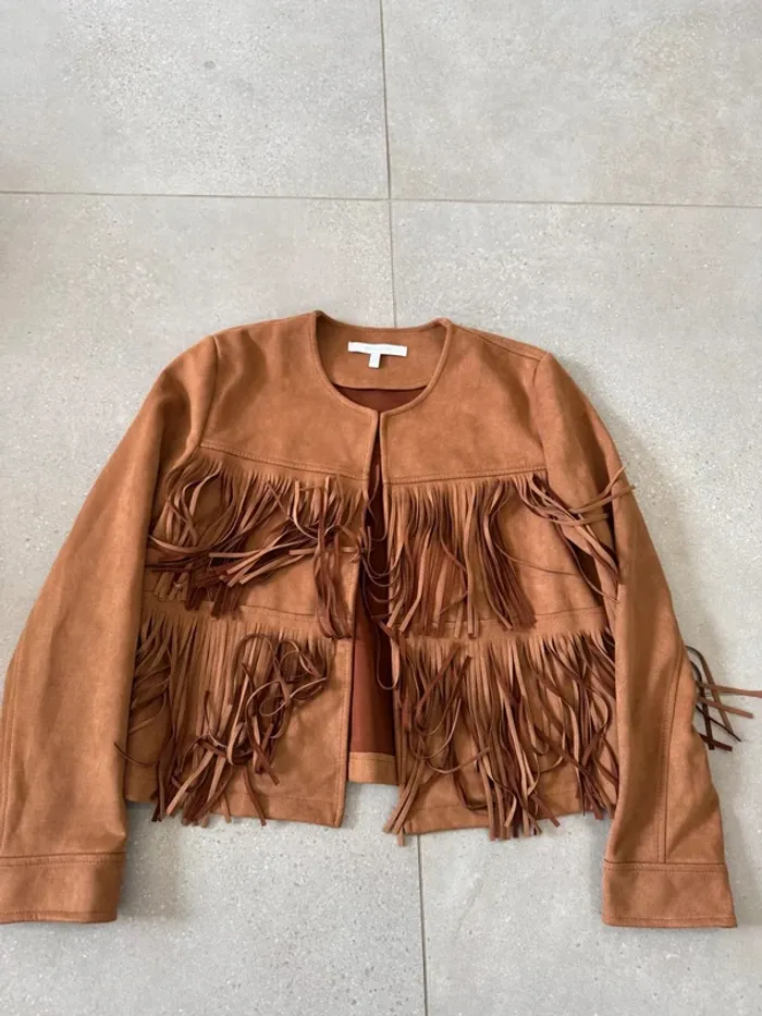 veste marron La fée Maraboutée, taille 42, très bon état