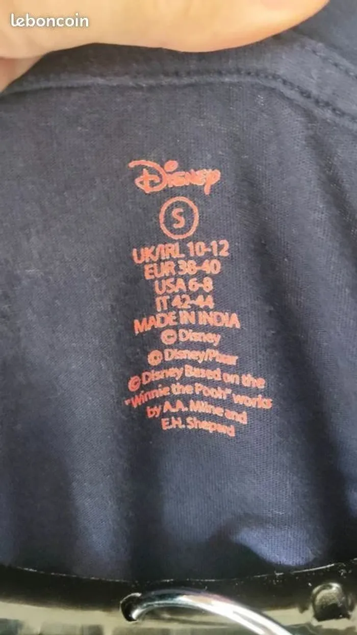 haut de pyjama bleu Disney tic et tac chip n dale taille 38 40 - photo numéro 2