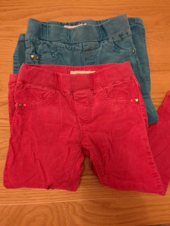 Lot pantalons en velours