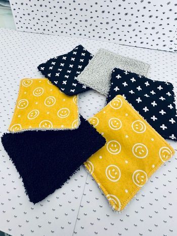 Lingettes lavable et réutilisable lot de 6