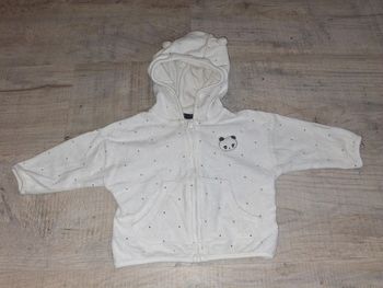 Gilet blanc fille 6 mois