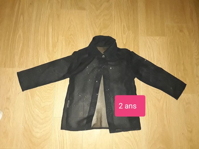 🔮 Chemisier / Chemise noir Brillant en 2 ans 🔮