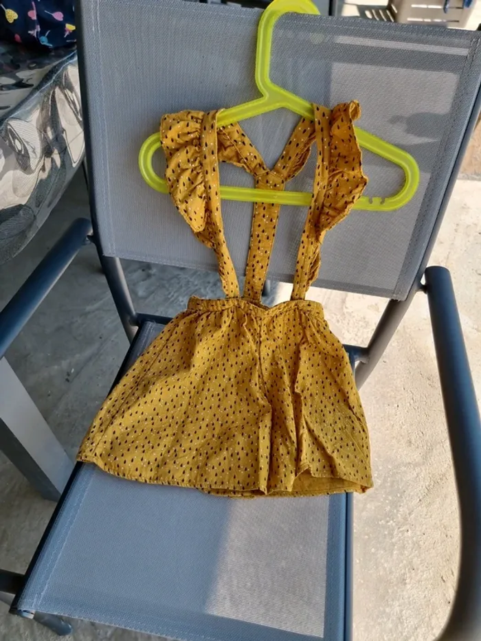Salopette short 23 mois Orchestra moutarde
