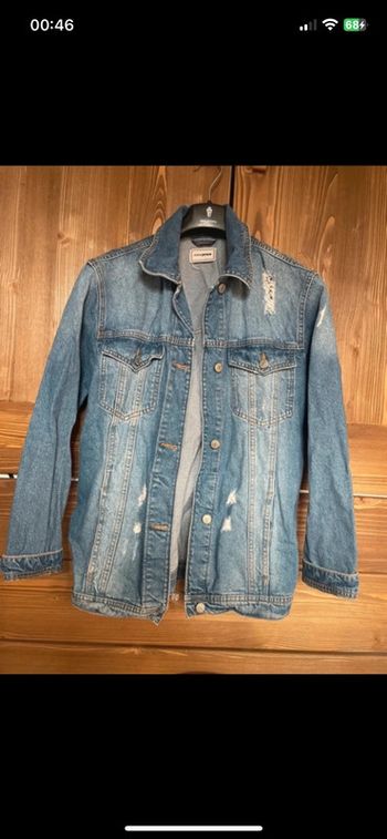 Veste en jean longue taille S