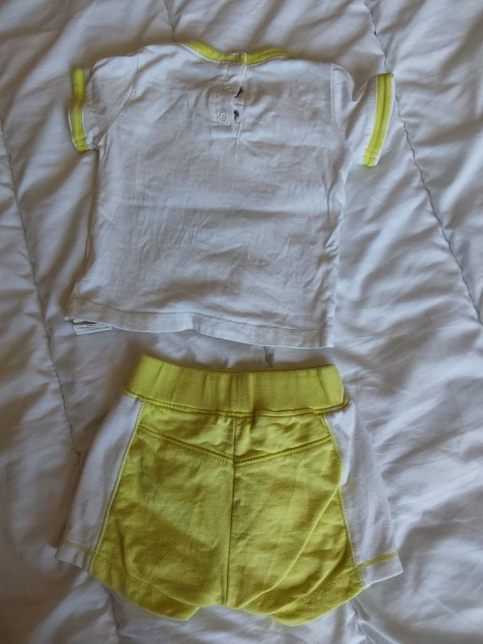 Ensemble short Tee-shirt bébé garçon taille 3mois - photo numéro 2
