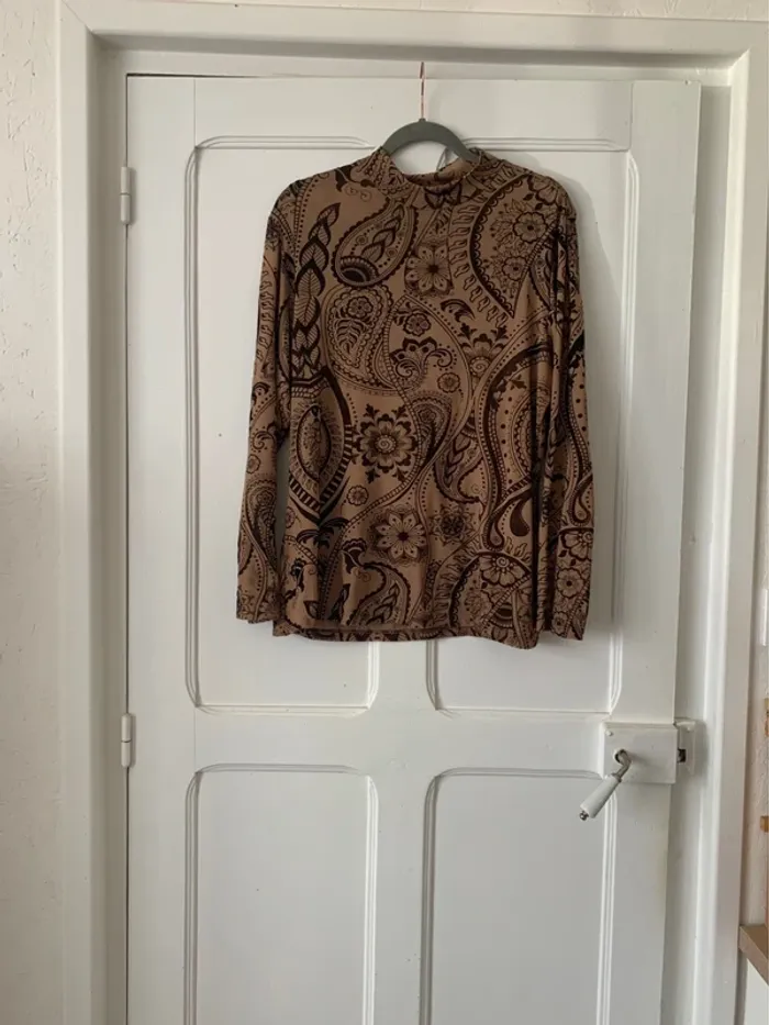 Haut à motif mandala marron/noir femme - Taille 2XL Shein Curve