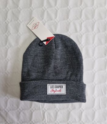 Bonnet  , Lee Cooper  , taille unique  , gris anthracite  , avec étiquette