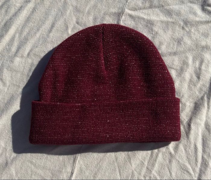🎀 Bonnet bordeaux pailleté – Taille unique (Enfant fille) - photo numéro 2