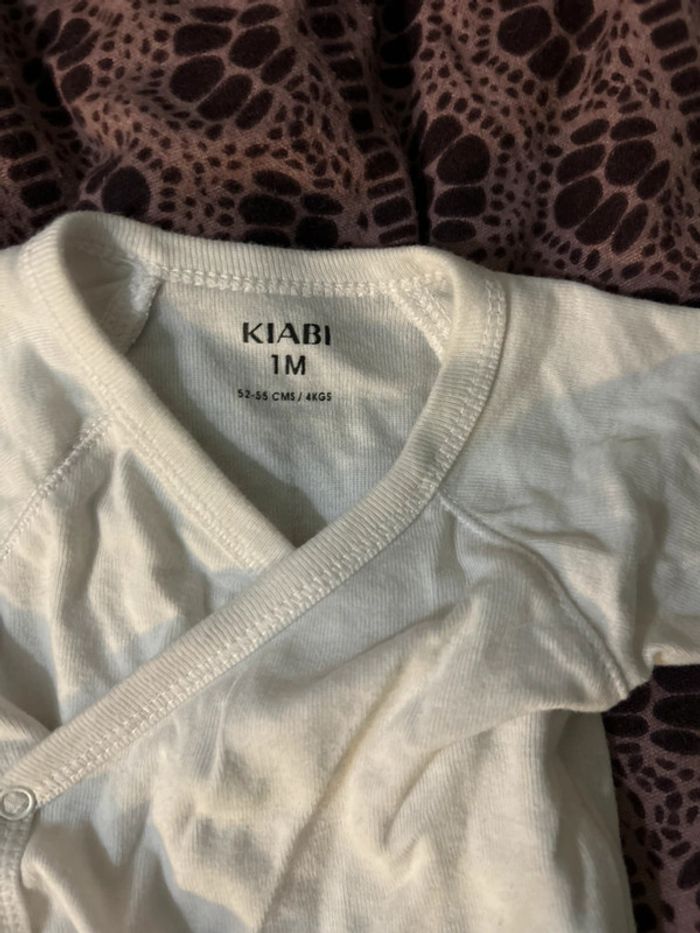 Body blanc 1 mois fille, garçon, mixte, bébé, Kiabi, 54cm - photo numéro 2