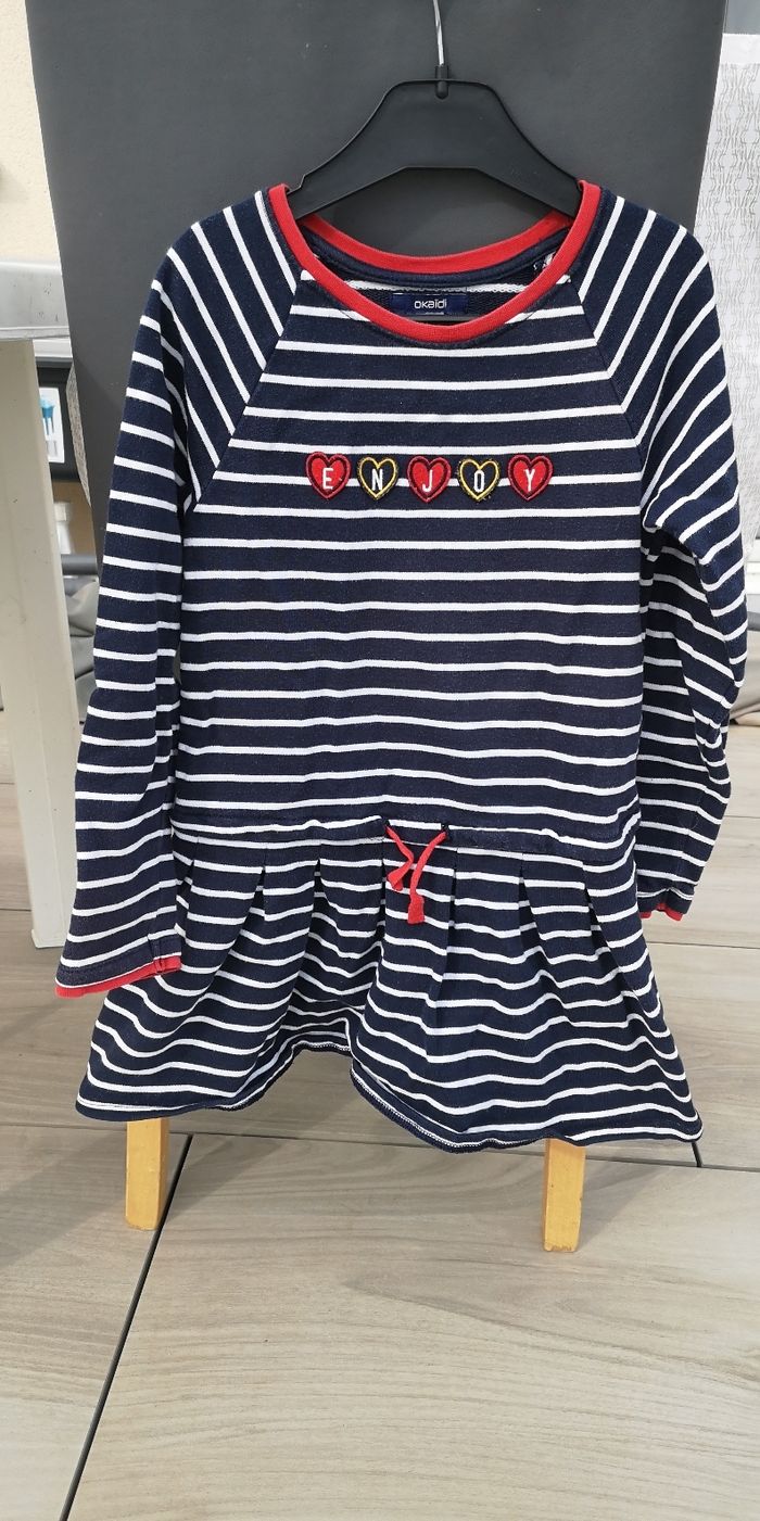Robe marinière okaidi taille 6 ans - photo numéro 2