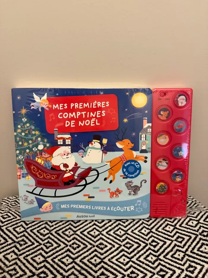 Auzou Eveil - Mes premiers livres à écouter : Mes premières comptines de Noël - 12 mois et +