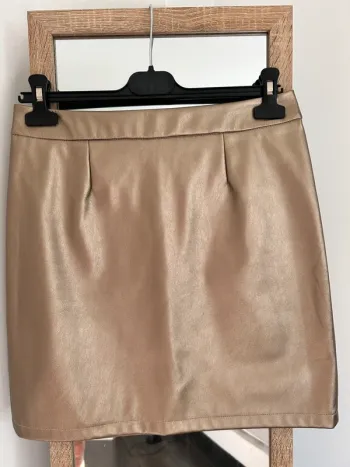 Jupe similicuir dorée