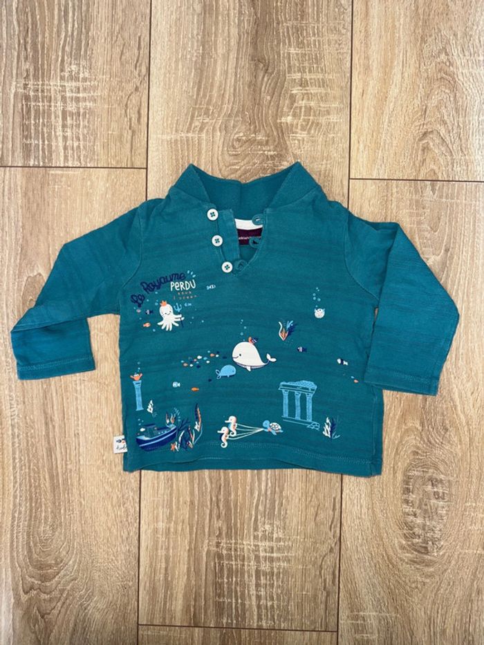 Lot tee shirts manches longues 6 mois - photo numéro 5