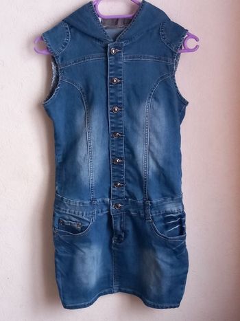 Robe en jean à capuche fille 🌺