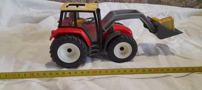 Tracteur rouge et gris playmobil - photo numéro 5