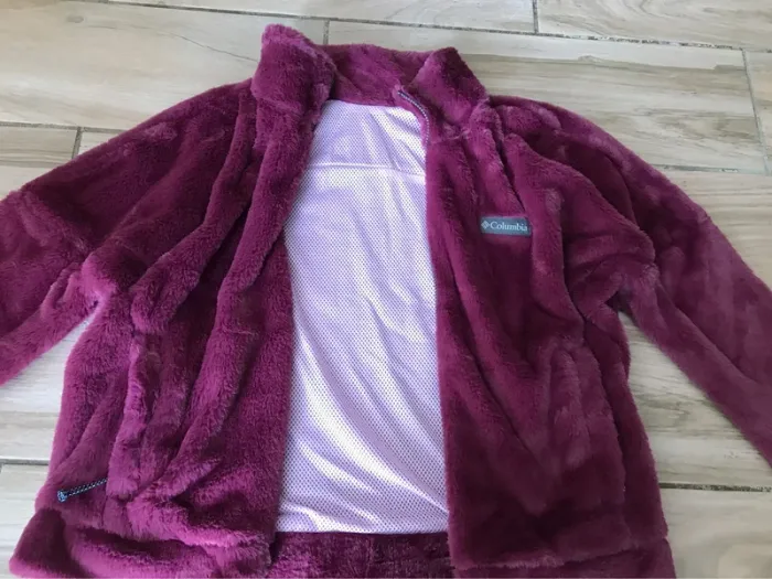 Veste fourrure réversible violette L Columbia - photo numéro 5