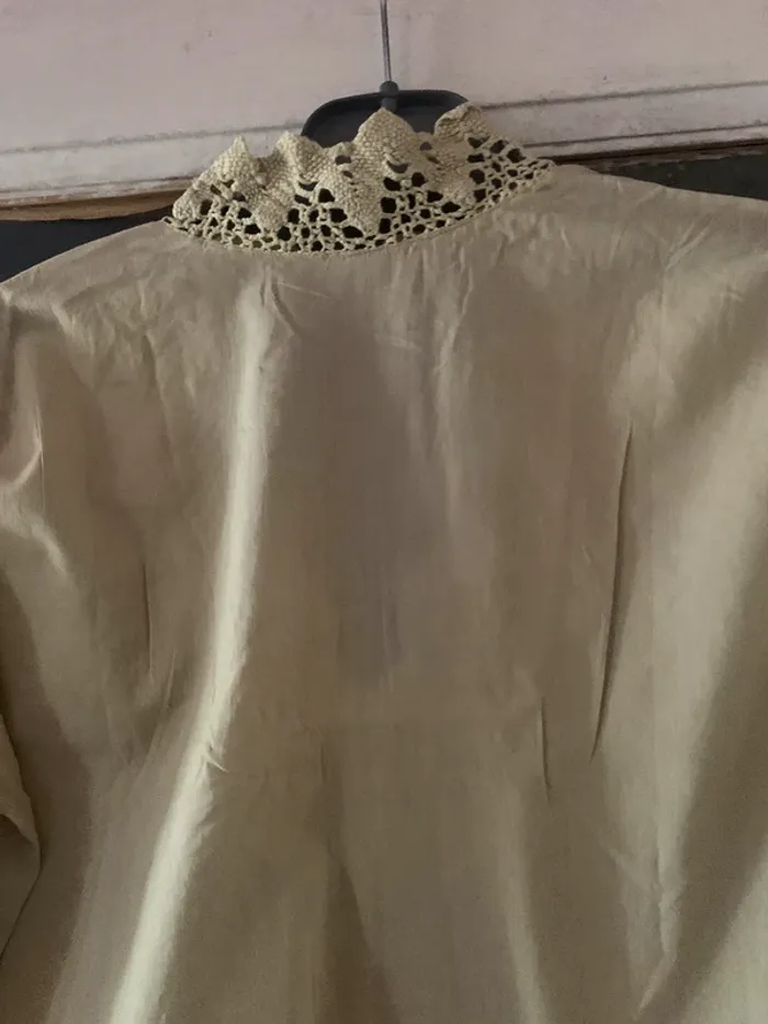 Blouse Promod anis  clair col macramé - photo numéro 2