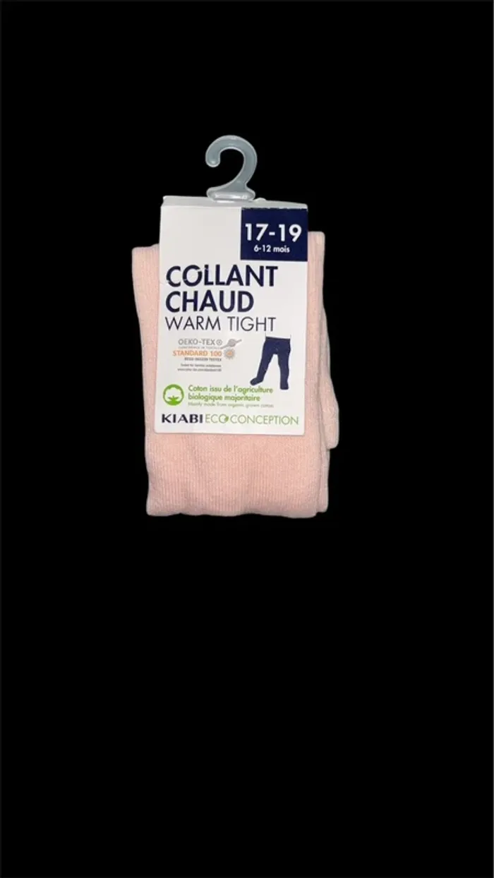 Collant chaud coton bio Kiabi 17-19 neuf avec étiquette