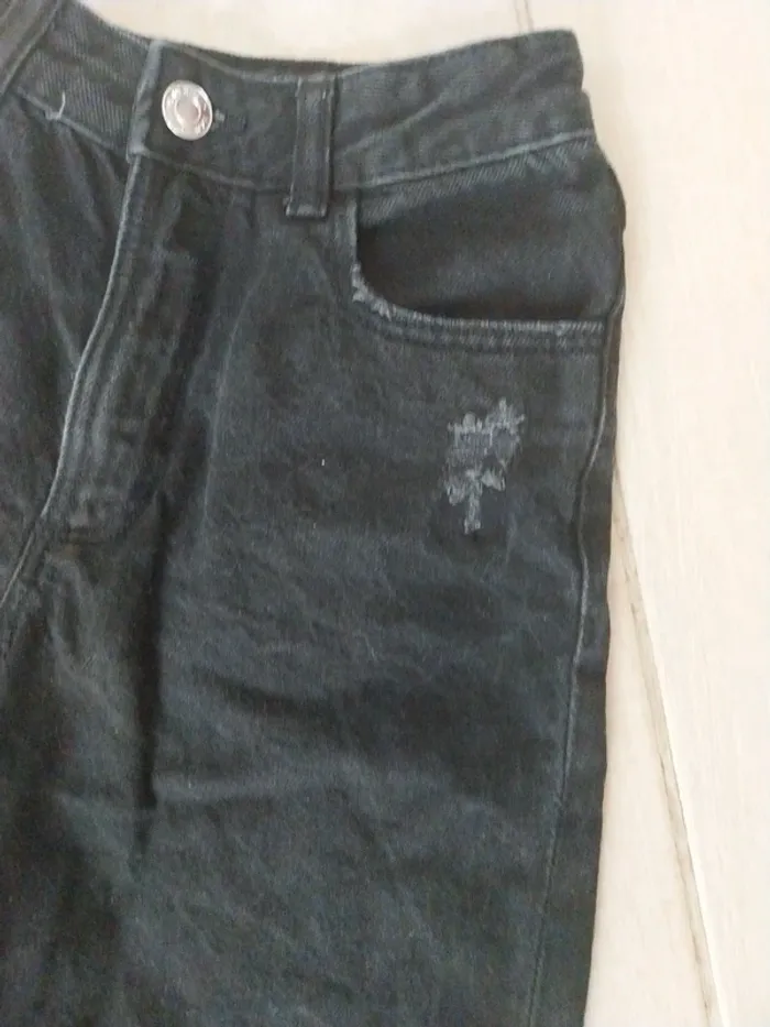 Jean large noir mango 12 ans - photo numéro 2