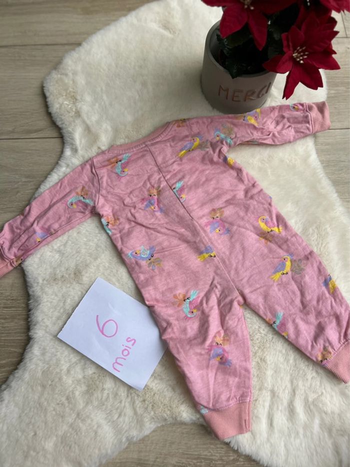 Pyjama rose léger ~ 6 mois - photo numéro 2