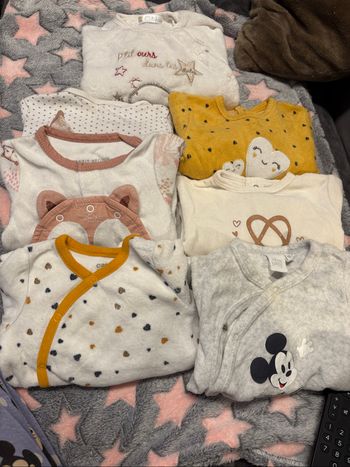 Lot de 7 pyjama fille 1 mois