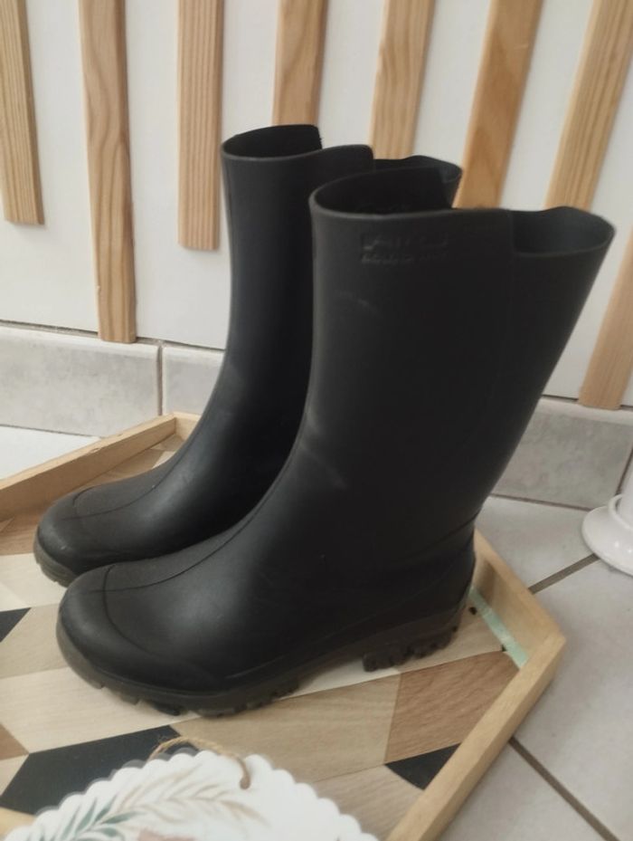 Bottes de pluie /équitation 31/32 noires mixte - photo numéro 3