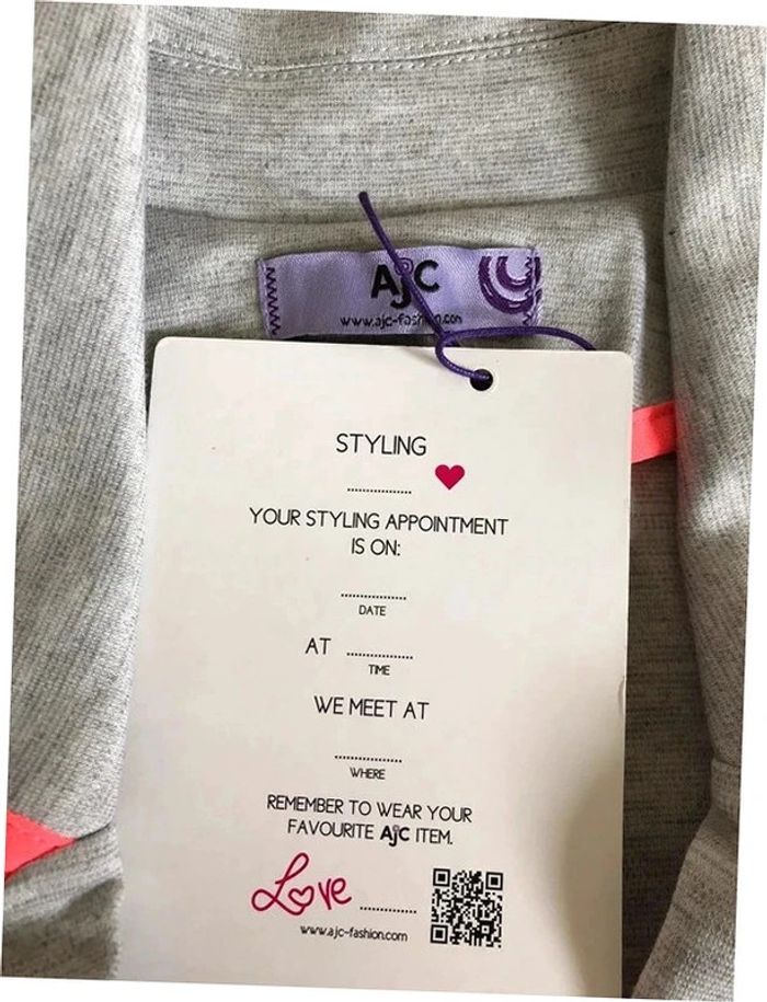 Blazer gris et rose fluo neuf AJC taille 36 - photo numéro 19
