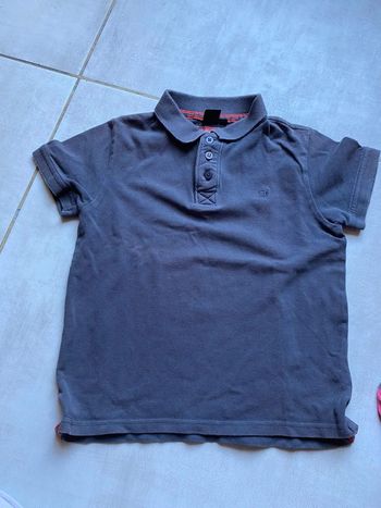 Polo Bikool  gris et rouge 