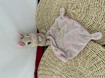 DISNEY BABY DOUDOU LAPIN PRETTY MISS BUNNY PAPILLON ROSE OR DORE 