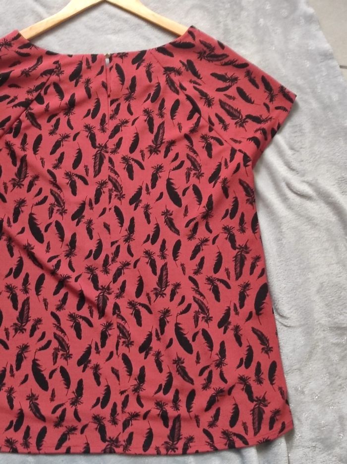 Blouse imprimée plume taille unique - photo numéro 8